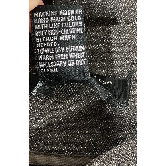 Sandro Skirt Womens Sz 6 Brown Tweed Trumpet  Side Zipper Chambray Career Office - Picture 4 of 6